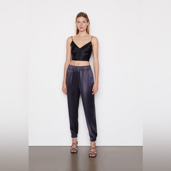 FRAME | Satin Jogger Pants - Picture 1 of 10